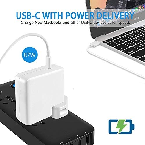 Адаптер за полнач за напојување Mac AC Обединетото Кралство Duckhead, Seoyo Converter Travel Charger UK Стандарден адаптер компатибилен со MacBook