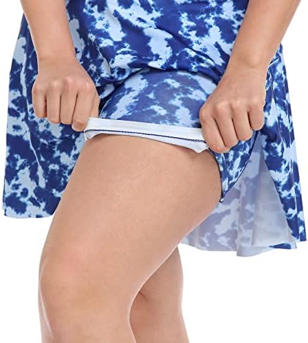 HDE женски плус големина тенис skort pleated атлетски здолниште за голф со шорцеви