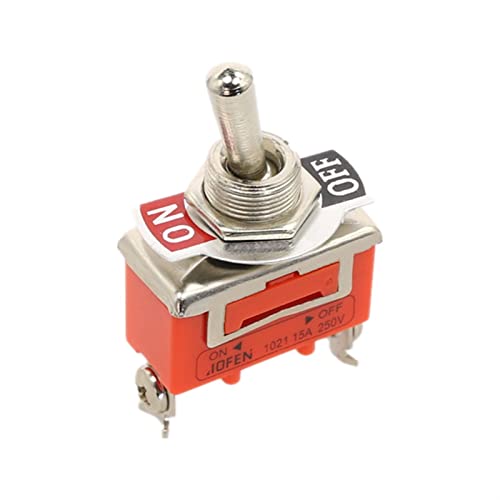 Ienyu 1pc 12mm 15A 250VAC Микро прекинувач 2pin On-Off E-TN1021 Toggle Switch Switch Префрлете го прекинувачот за напојување