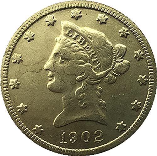 Ада Криптовалута Криптовалута Омилена монета1902 Американска Слобода Орел Монета Позлатена Копија Монета Комеморативна Колекција На Монети Среќа Монета