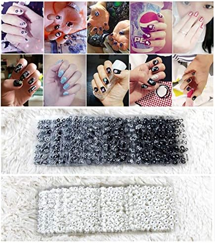 Wookoto 50 листови за нокти за само-лепете налепници за само-лепете ги налепниците за мик-бои мини цвеќиња за жени за жени со фини
