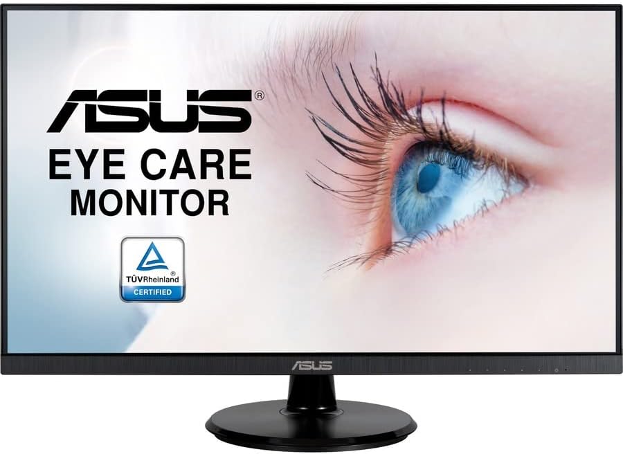 ASUS 27 1080p Монитор-Full HD, IPS, 75Hz, Звучници, Adaptive-sync/FreeSync®, Ниско Сино Светло, Flicker Free, VESA Mountable, Без Рамка, HDMI,