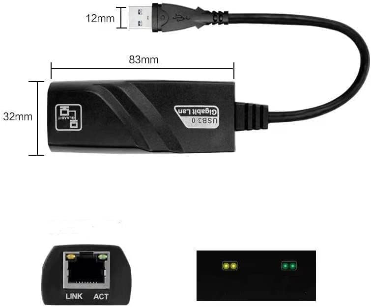 USB 3.0 ДО RJ45 АДАПТЕР USB Мрежен Адаптер 10/100/1000mbps Gigabit Ethernet Lan Адаптер