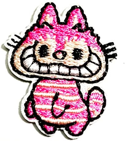 Кленплус 3 парчиња. Мини Розова мачка Маче Цртан Филм Лепенка Везено Железо На Значка Шие На Лепенка Облека Везење Апликација Налепница