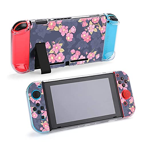 Случај за Nintendo Switch, Сакура со пет парчиња поставени додатоци за конзола за заштитни капаци на куќиште за прекинувач
