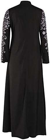 Муслиманска облека за жени за жени со долги ракави туники бурки со долг фустан хиџаб хауб бурка за жени целосен покрив муслимански