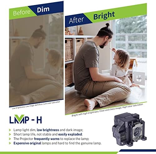LMP-H ELP67 Замена на проекторот за замена за EPSON ELPLP67 EX7210 EX5210 EX3212 EX3210 VS220 VS210 500 707 710HD 750HD S11 X15 EB-S02