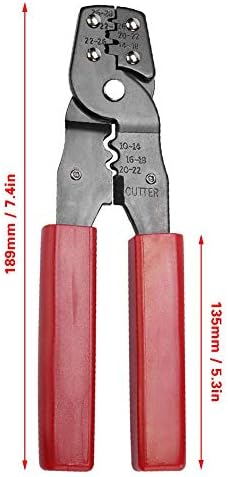 Стегач за Жици, Пренослив Стегач За Кабли СО Повеќе Алатки YT-202b, 22mm2 Терминални Клешти За Стегање Алатки За Стегање За Разни Кабли,