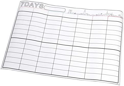 Нубести Фрижидер Календар Неделен распоред Борад избришан 7 дневен планер за магнетни календари календар календар гума бела табла за фрижидер