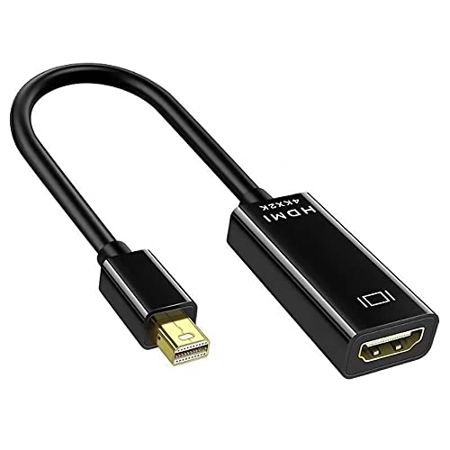 WLGQ Mini DP до VGA адаптер, позлатен мини дисплејпорт （Thunderbolt2） до VGA конвертор машки во женски 1080p