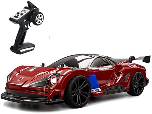 Далечински управувачки автомобил UJIKHSD, RC CAR 1:14 Scale 35km/h Голема брзина Супер возило, електричен спортски трки хоби играчки автомобил со кул светла, подароци за роденде