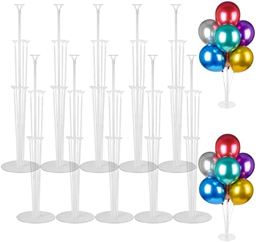 Воирколорија 10 Комплети Комплети За Држачи За Балони, Држачи За Балони Со Основа за Дипломирање На Маса Роденден Туш За Бебиња