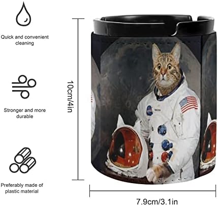 Вселенски астронаут месечина мачка тркалезна кожни цигари од пепел таблета таблета за пепел за додатоци за пушачи