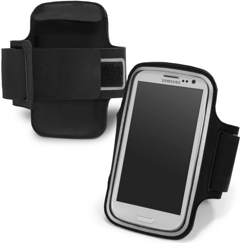 Boxwave Case компатибилен со HTC One - Sports Armband, прилагодлива амбалажа за тренинг и трчање за HTC One - Jet Black