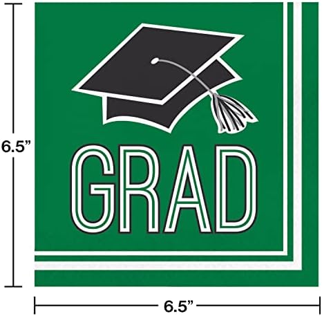Креативно конвертирање 2023 година Зелена дипломирана забава ги снабдува училишниот дух за еднократна употреба плочи, салфетки и украси,