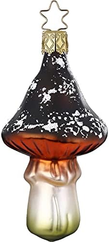 Inge-glas кафеава печурка 10079S021 IGM Германски стаклен Божиќен украс