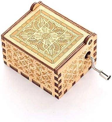 Баба до внука тематска музичка кутија, дрвена врежана музичка кутија подарок за годишнина од роденден