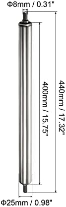 Ролери за транспортер на Патикил 1 дијаметар 8 должина, замена на менувачот на гравитација од не'рѓосувачки челик, дел галванизиран крај, сребро