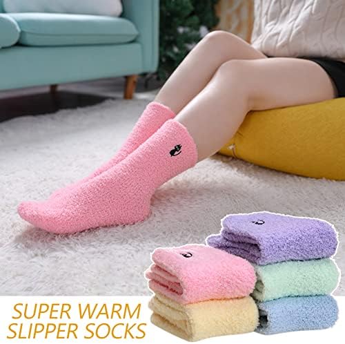 Мкелонг Жени Супер Меки Нејасни Пријатни Домашни Чорапи За Спиење Микрофибер Зимски Топли Чорапи За Влечки
