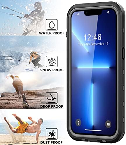 Protebox за Iphone 13 Pro Водоотпорен Случај Со Вграден Заштитник На Екранот, Отпорен На Удари Отпорен На Прашина Целосно Тело