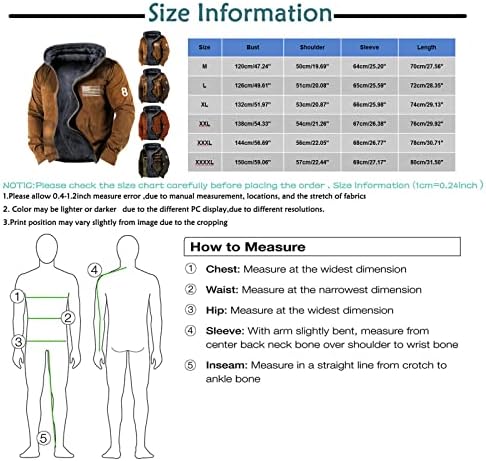 Mence Mence јакна од Adssdq, симпатична машка пулвер машка салата со долги ракави со преголема ела цврста јакна со аспиратор вклопување густа удобност ZIP8