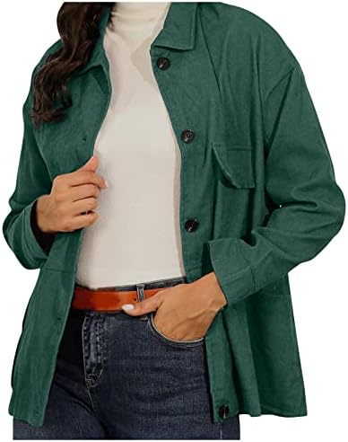 Foviguo долги зимски палта за жени, убава кошула за туника за жени Дома пад на долги ракави лапел цврсто копче предни палта
