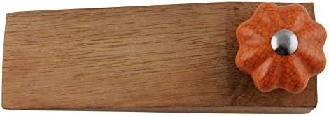 Индиска полица дрвена врата затка | Рачно изработен клин за стоп на врата од портокал | Затка за прашина од диња за вратите