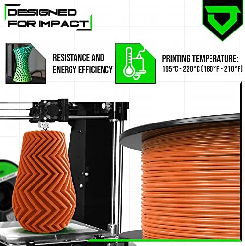 Fuzed 3D PLA FILAMENT - PLA FILAMENT 1.75mm - 3D филамент за печатење 1 кг лажица - PLA PRA димензионална точност +/- 0,03 mm - Премиум ПЛА