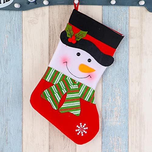 Божиќни украси во февруари Божиќни чорапки Божиќни украси Кадифени лени 3Д цртан филм Божиќни чорапи) торба за подароци)