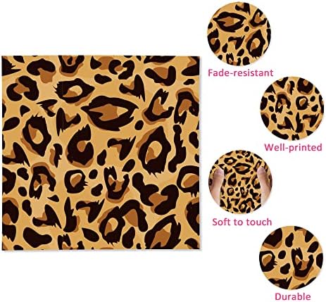 40 парчиња Салфетки За Забави За Печатење На Животински Леопард За Еднократна Употреба Џунгла Садови За Печатење Леопард Вечера Салфетка