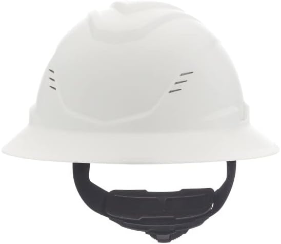 MSA V-GARD C1 Full Rid Hard Hat со рефлектирачки ладење термичка бариера и суспензија Fas-Trac III-користи високо иновативни карактеристики