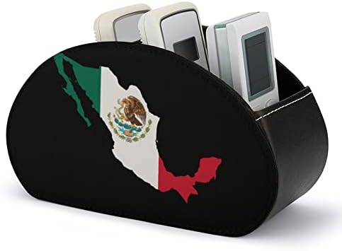 Mexico Flag Flag TV далечински управувач држачи за шминка кутија PU кожа за складирање домашна продавница со 5 оддели