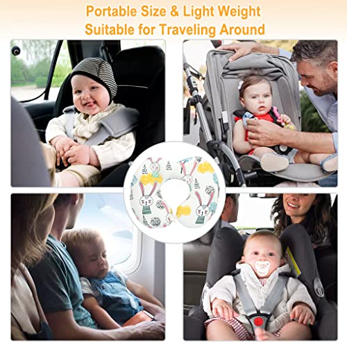 Перница за патувања за бебиња Какиблин за перница за поддршка на главата и вратот за количка, патување со седиште во автомобили