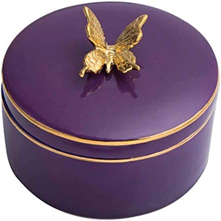 UXZDX CUJUX Декор Пурпурна Кутија За Накит, Декоративна Кутија За Спомен Огледална Кутија За Ситници Персонализирана Кутија За Организатор На Кутија