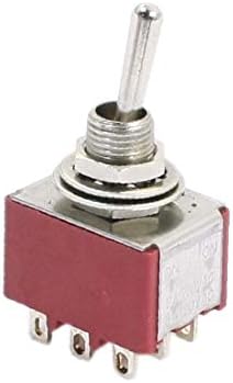 Монтажа со X-Ree 6mm 2 позиција 9pins 3pdt Toggle Switch AC 250V / 2A 120V / 5A (6mm Montaggio 2 Posizione 9pins 3pdt Interruttore