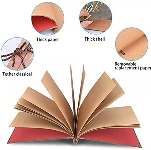 TFIIEXFL 80 страници Ретро Нашиот албум за фотографии со авантуристички книги Рачно изработен DIY Семеен бележник за годишнината од