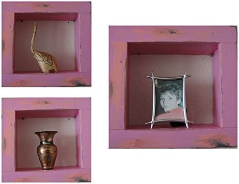 Плодно дрво/Дрвена кутија за сенка - 12 x 12 - Hotешка розова - Декоративно враќање на потресената гроздобер привлечност