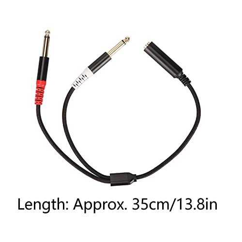 6,35 мм машки до двојно 6,35 мм женски кабел 1/4 инчен стерео сплитер y кабел двојно заштитен безбеден за микрофони со миксер