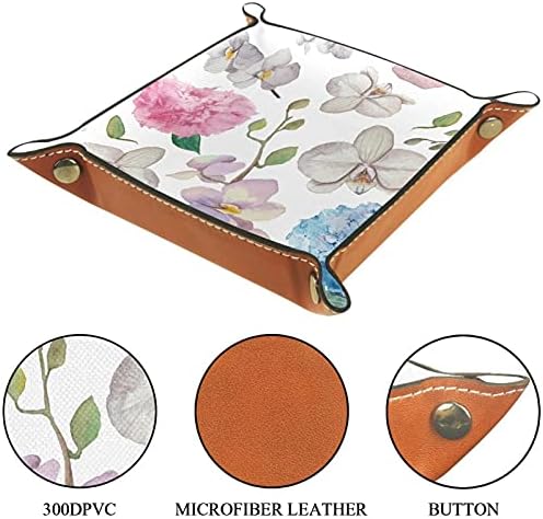 Фиока За Кожен Камериер, Држач За Преклопен Квадрат За Коцки, Плоча За Организатор На Комода За Клуч За Монети За Промена, Цветен
