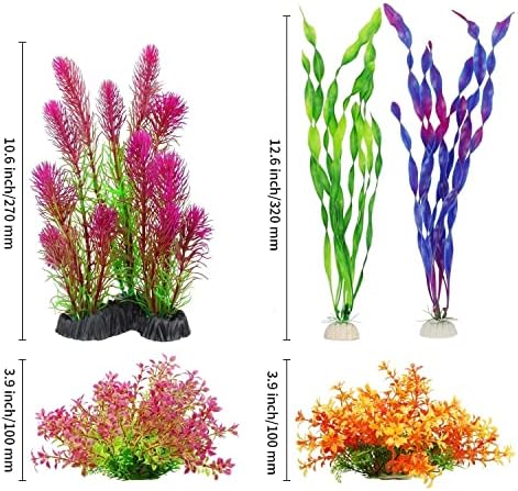 MyLifeUnit Aquarium растенија 10 парчиња и резервоари за риби за шарен пакет верзија 7PCS