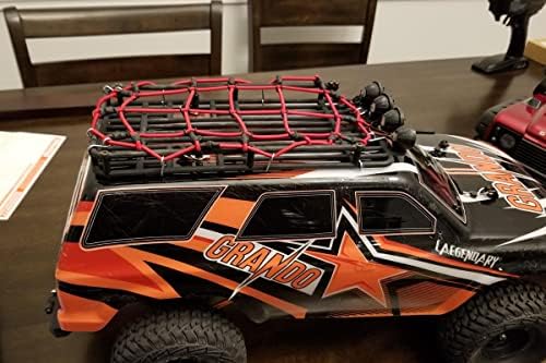 Kiimos RC Decorations Buggege Net, RC додатоци компатибилни со Traxxas TRX4 Axial SCX10 90046 CC01 D90 1:10 RC Crawler Car D110, Red