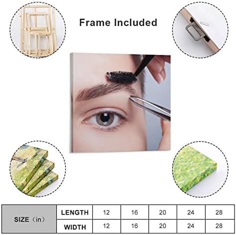Салон за убавина Постер Нега На Веѓи Постер Пинцети За Веѓи Поправка Постер Во Облик На Веѓи Декорација На Ѕид Платно Сликарство Постери
