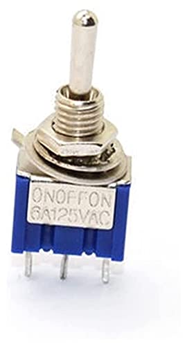 Gead 10PCS TOGGLE SWITCH ONF-ON 3 PIN 3 MINI MINI LATCHING MTS-103 AC 125V/6A 250V/3A прекинувач за копче за напојување SPDT CAR AUTO