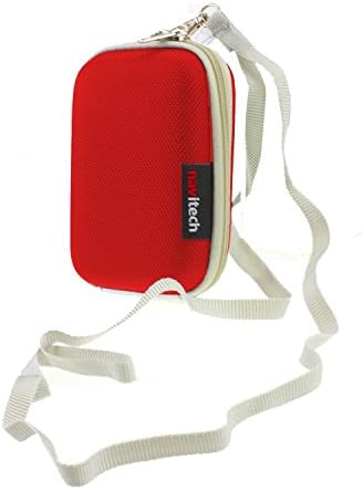 Случај за слушалки со црвена храна Navitech, компатибилен со Audio Technica Sonicsport Ath-Sport50BT