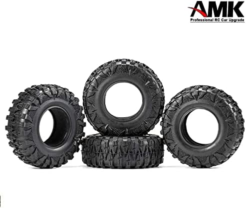 4PCS RC гуми 2.2inch RC гумени гуми за гумени гуми за гумани гуми за 1/10 RC Crawler TRX4 Axial SCX10 III AXI03007 D90 TF2 MST