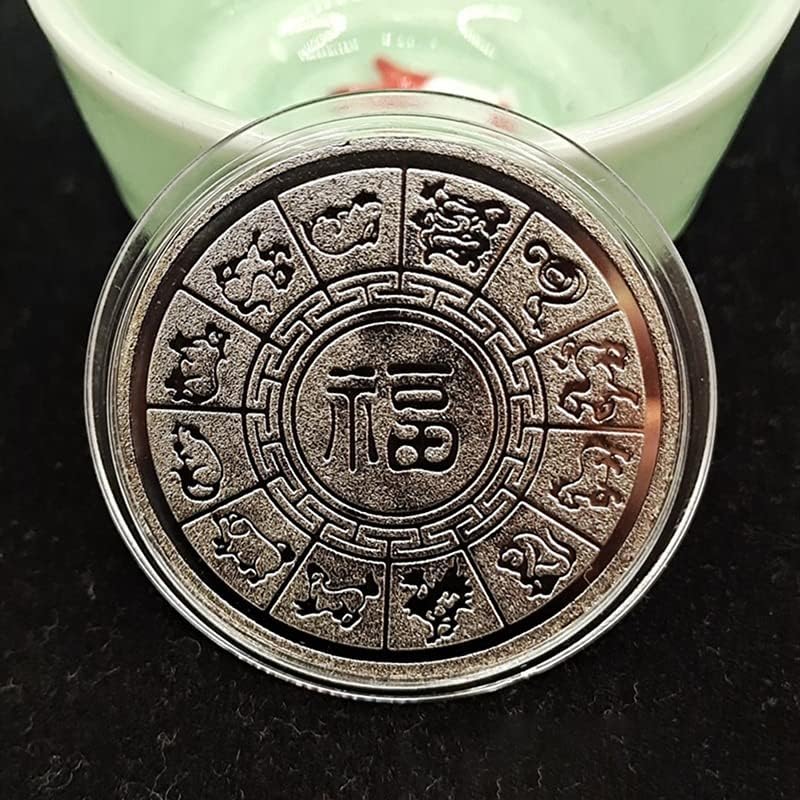 Јамслам комеморативна монета монети со железо сувенири, можете да ја поставите годината на монетите на змејот каде било во вашата