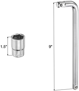 uxcell 1/2 Диск 8-21mm Приклучок Сет Квадратни Крајот L Облик Рачка Метрички Комбинирани Алатки Со Кутија За Складирање