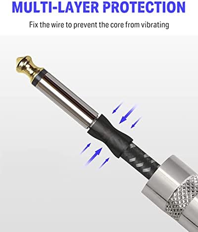 Кабел за гитара Донер 10 стапки, кабел за засилувач на кабел за електричен инструмент за засилувач на бас засилувач на електрична гитара,