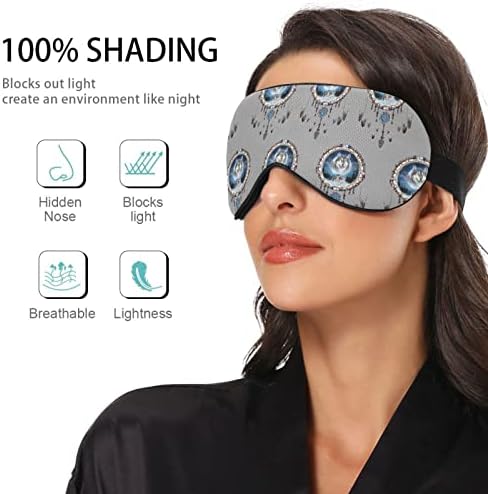 Unisex Sleep Mask Eye Eye Indian-Catcher-Volf-Grey Night Sleep