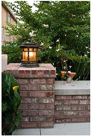 Максим 3132CDSE Santa Barbara DC Seedy Glass Aluminum Outdoor Post /Pole Mount, 3-светло 180 вкупно вати, 13 H x 11 W, Sienna